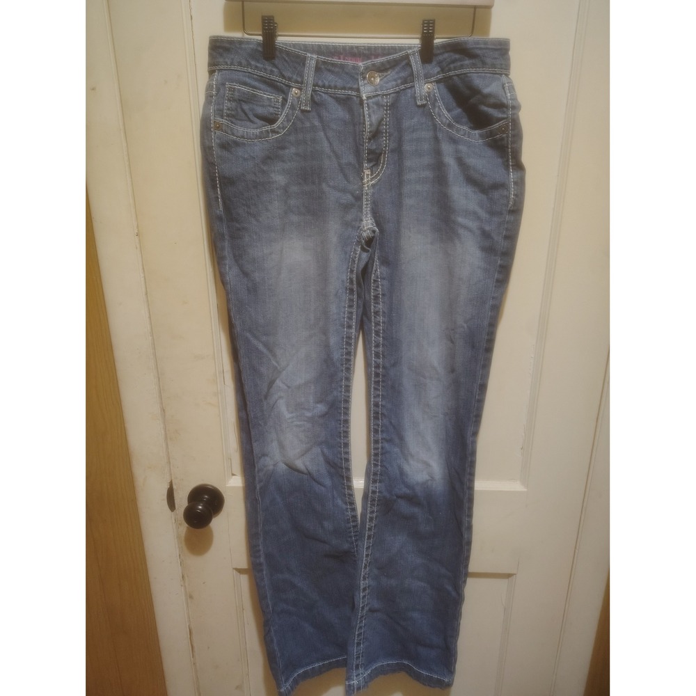 Cruel Denim Jayley Bootcut Jeans Medium Wash Braided Pocket 29/7 L CB16654001
